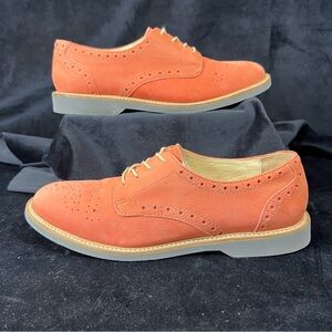 Halogen Lindy Shoes Size 8 Women Orange (Pinkish Orange) Suede Oxford W01112